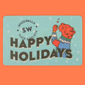 Happy Holidays Gift Card - Physical X5