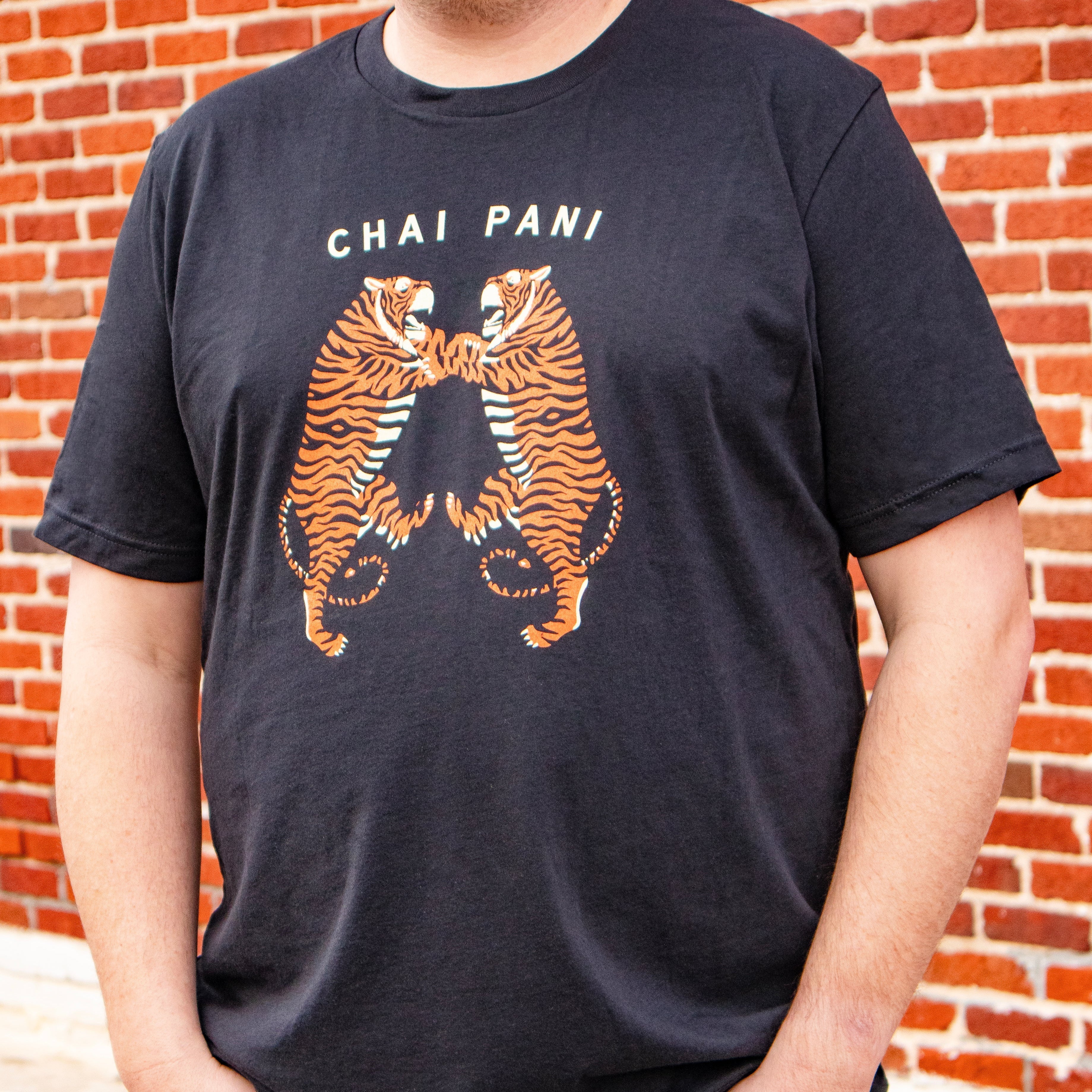 Chai Pani Tiger T-shirt in Black
