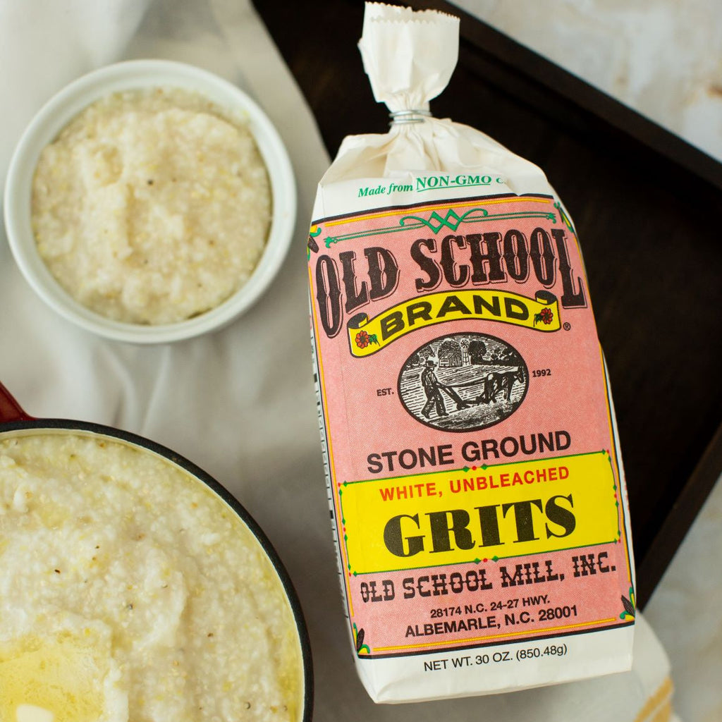 Old School Brand - Stone Ground White Grits 1lb