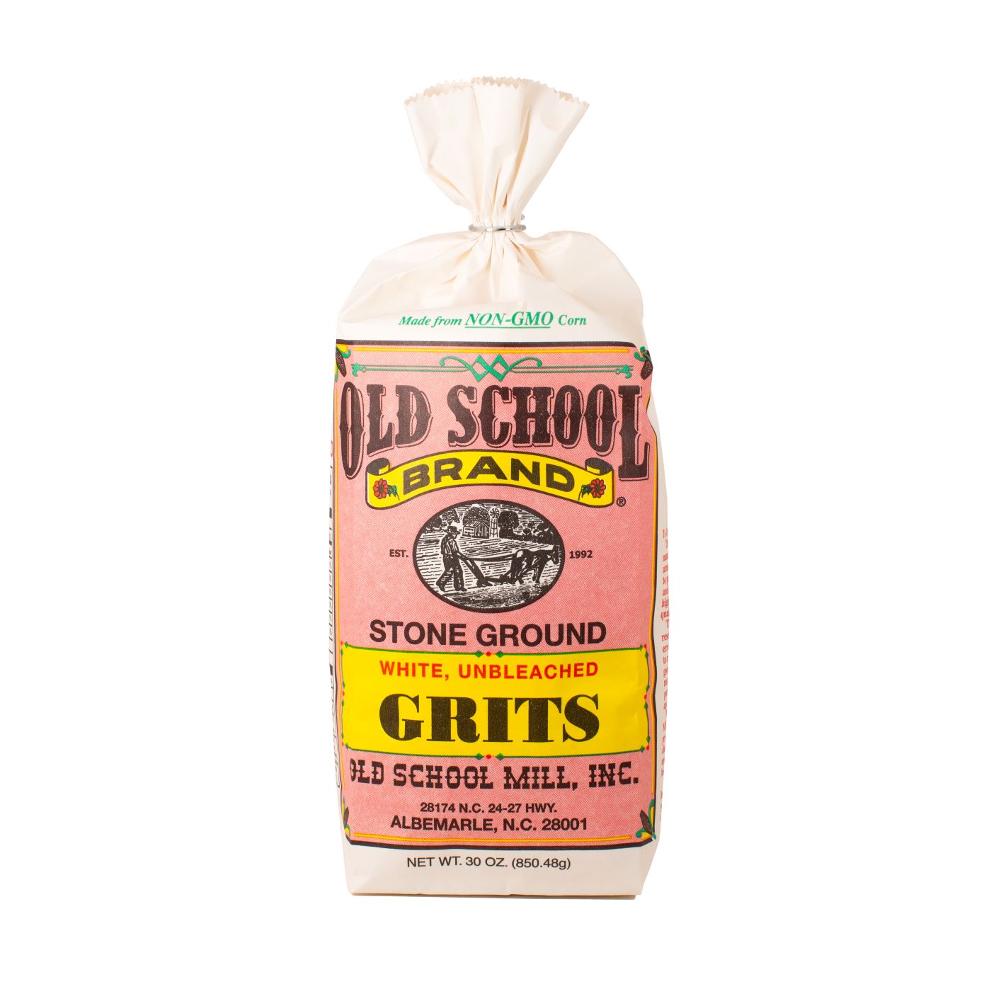 Old School Brand - Stone Ground White Grits 1lb